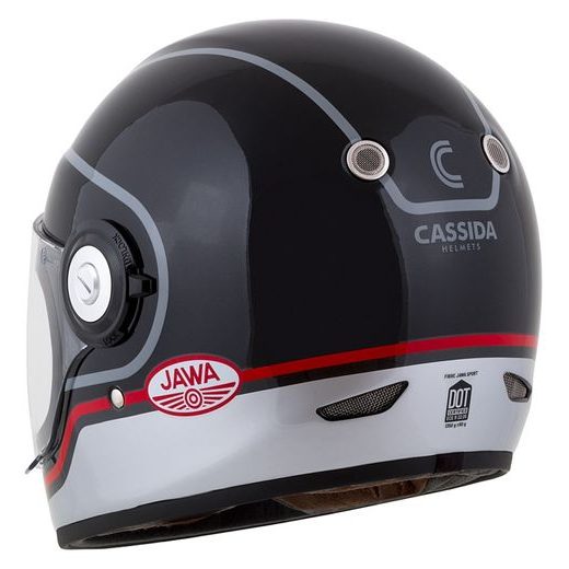 FULL FACE HELMET CASSIDA FIBRE JAWA SPORT BLACK/ SILVER/ RED 2XL