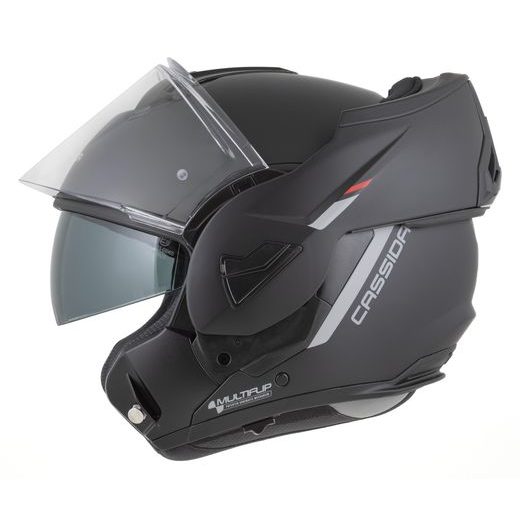 FULL FACE HELMET CASSIDA MULTIFLIP SOLID BLACK MATT/RED/GRAY XL