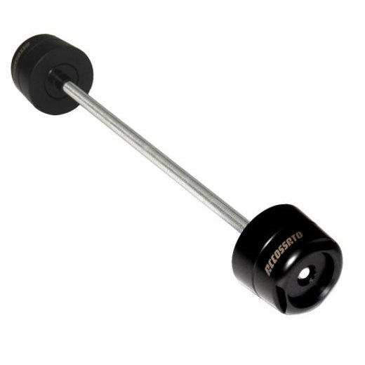 FRONT FORK PROTECTION ACCOSSATO ALUMINIUM AND PLASTIC MATERIAL CRNI