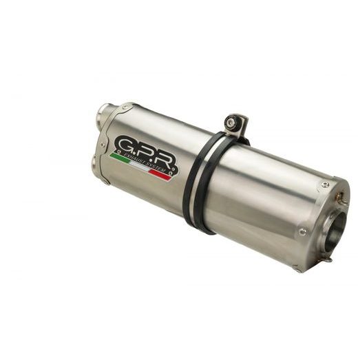 SLIP-ON EXHAUST GPR DUAL E5.CF.10.DUAL.TO MATTE TITANIUM INCLUDING REMOVABLE DB KILLER AND LINK PIPE