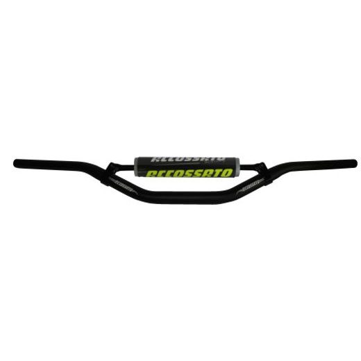 HANDLEBAR ACCOSSATO ALUMINIUM, 28.5 MM CRNI