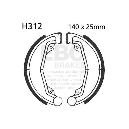 BRAKE SHOE SET EBC H312 INCLUDINGS SPRINGS