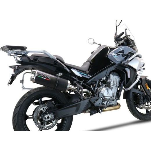 SLIP-ON EXHAUST GPR DUAL POPPY E5.CF.10.1.DUAL.PO CARBON LOOK INCLUDING REMOVABLE DB KILLER AND LINK PIPE