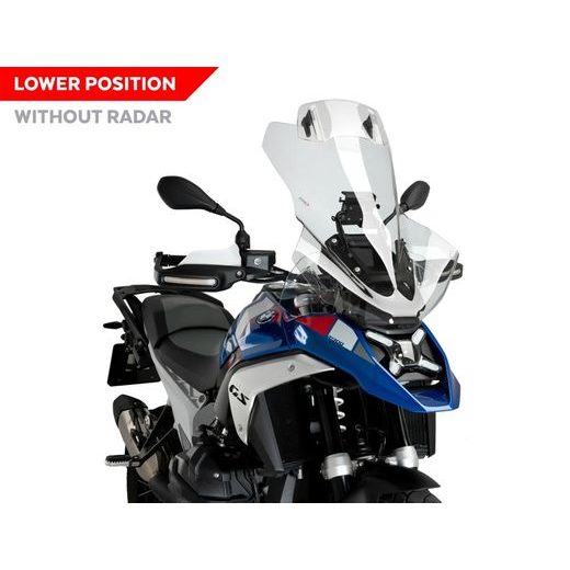 WINDSHIELD PUIG TOURING PLUS WITH VISOR 22288W TRANSPARENT