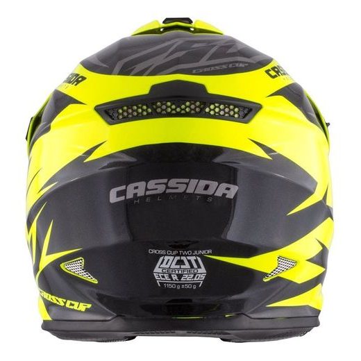 MOTOCROSS HELMET CASSIDA CROSS CUP JUNIOR YELLOW FLUO / BLACK / GREY