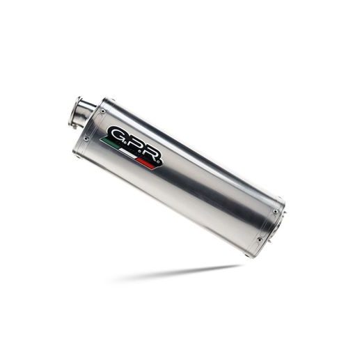 SLIP-ON EXHAUST GPR TRIOVAL VO.8.TRI POLISHED STAINLESS STEEL INCLUDING REMOVABLE DB KILLER AND LINK PIPE