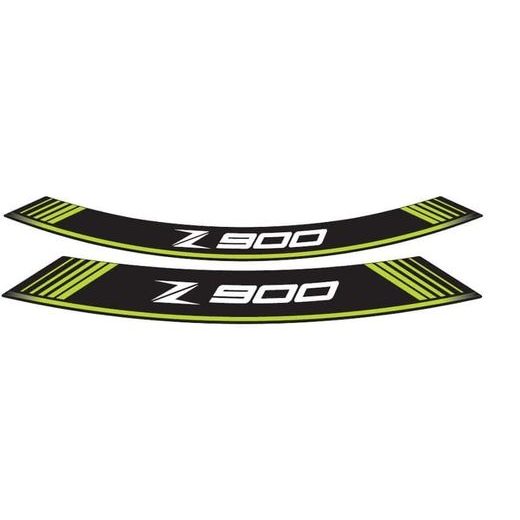 RIM STRIP PUIG Z900 9291V GREEN SET OF 8 RIM STRIPS