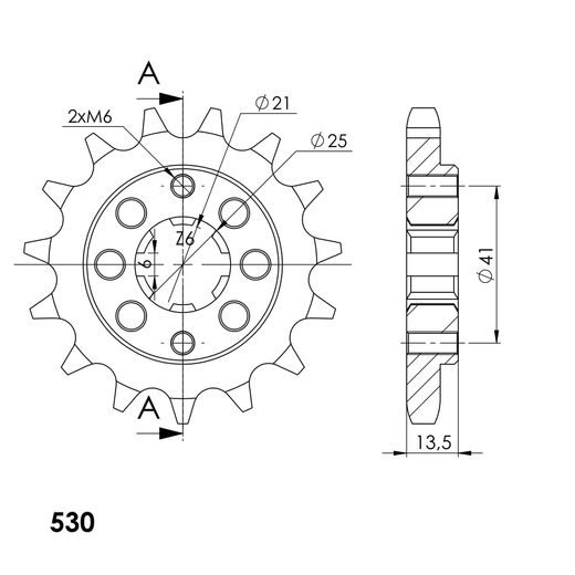 CHAIN KIT EK - SILVER CHAIN 530 SRX, X-RING (X, NX, QX, XS), CHK FRONT SPROCKET SUPERSPROX, CHK REAR SPROCKET SUPERSPROX FOR HONDA VF 500 F 1985-1987