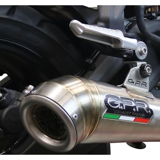 SLIP-ON EXHAUST GPR POWERCONE EVO E5.VO.2.1.PCEV BRUSHED STAINLESS STEEL INCLUDING REMOVABLE DB KILLER AND LINK PIPE