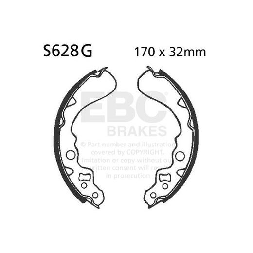 BRAKE SHOE SET EBC S628G GROOVED