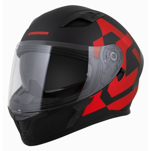 FULL FACE HELMET CASSIDA ORBIT GRIND BLACK MATT/RED S