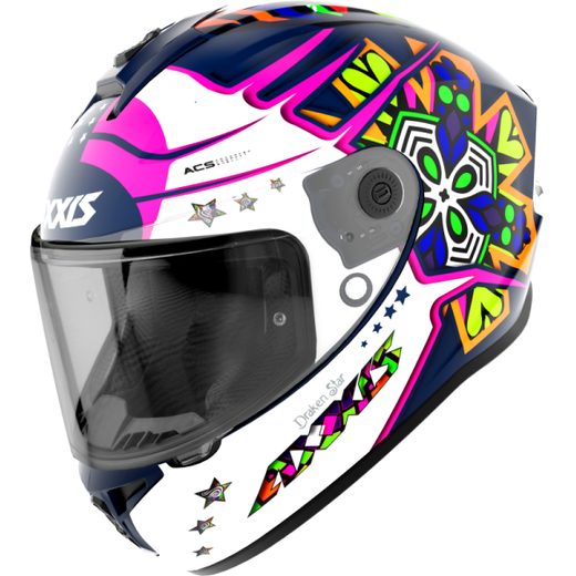 FULL FACE HELMET AXXIS DRAKEN S STAR MATT BLUE XS