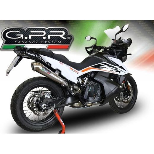 SLIP-ON EXHAUST GPR POWERCONE EVO E5.KT.108.1.PCEV BRUSHED STAINLESS STEEL INCLUDING REMOVABLE DB KILLER AND LINK PIPE