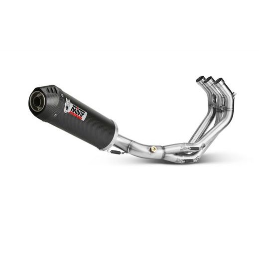 FULL EXHAUST SYSTEM 3X1 MIVV OVAL Y.042.L3C CARBON / CARBON CAP