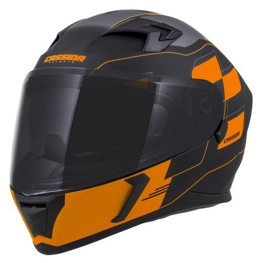 FULL FACE HELMET CASSIDA INTEGRAL 3.0 ROXOR BLACK MATT/ ORANGE/ GREY 2XL
