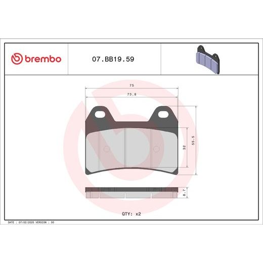 DISK PLOČICE BREMBO 07BB1959 CC ROAD