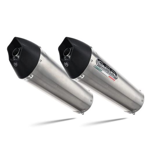 DUAL SLIP-ON EXHAUST GPR NEW GRAND PRIX EVO TITANIUM BMW.50.GPAN.TO BRUSHED TITANIUM INCLUDING REMOVABLE DB KILLERS AND LINK PIPES
