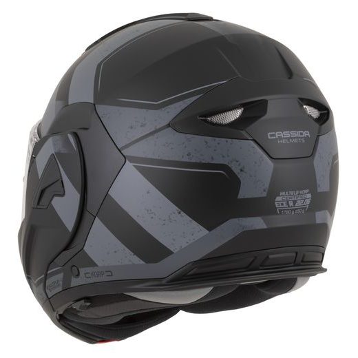 FULL FACE HELMET CASSIDA MULTIFLIP KORP BLACK MATT/DARK GRAY/GRAY L