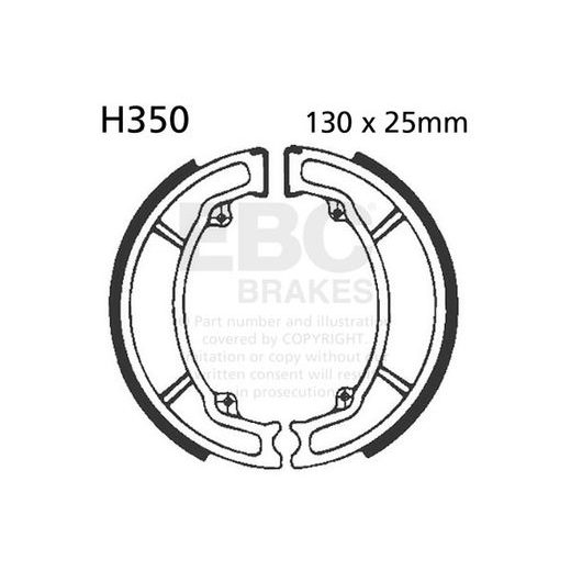BRAKE SHOE SET EBC H350 INCLUDINGS SPRINGS