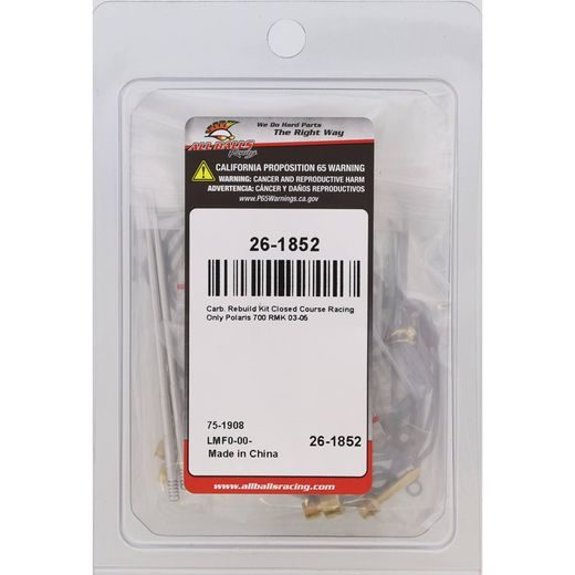 CARBURETOR REBUILD KIT ALL BALLS RACING CARK26-1852