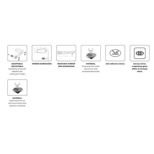 UZVRATNI RETROVIZOR PUIG DIABLO 22111N CRNI LEFT