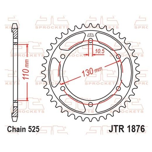LANČENIK ZADNJI JT JTR 1876-47 47T, 525