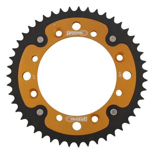 REAR SPROCKET SUPERSPROX STEALTH RST-455:47-GLD ZLATO 47T, 420