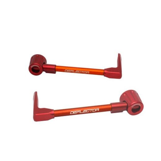 LEVER GUARD ACCOSSATO WITH ORANGE HOSE AND JOINT RIGHT + LEFT, ALUMINIUM