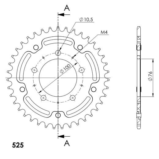 LANČENIK ZADNJI SUPERSPROX STEALTH RST-7082:39-BLU PLAVI 39T, 530