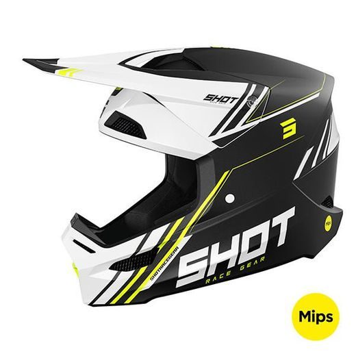 HELMET SHOT RACE SPRINT A06-21OB-D02-12 BLACK NEON YELLOW MATT 2XL