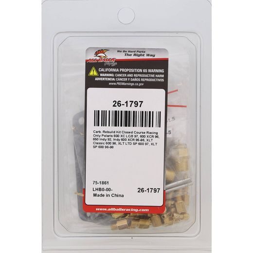 CARBURETOR REBUILD KIT ALL BALLS RACING CARK26-1797