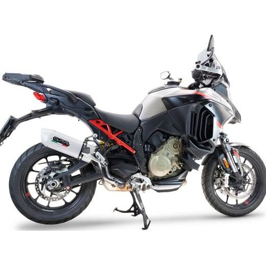 SLIP-ON EXHAUST GPR ALBUS EVO4 D.140.1.ALBE4 WHITE GLOSSY INCLUDING REMOVABLE DB KILLER AND LINK PIPE