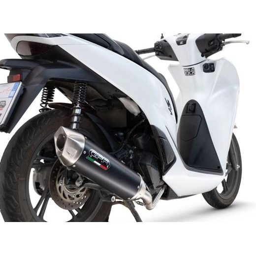 FULL LINE, SILENCER AND SEPARATE HEADER GPR FURORE-X SCOOTER HON.13.1.CAT.FXSC MATTE BLACK INCLUDING SILENCER APPROVED FOR NOISE,DB KILLER AND CATALYST COMPLIANT FOR INSPECTION