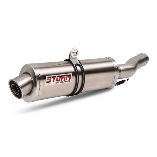 2 SILENCERS KIT STORM OVAL UY.015.LX1 STAINLESS STEEL