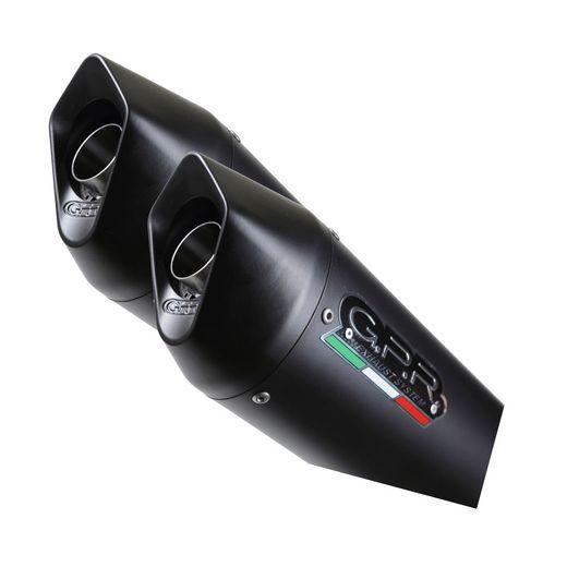 DUAL SLIP-ON EXHAUST GPR FURORE D.16.1.FUNE MATTE BLACK INCLUDING REMOVABLE DB KILLERS AND LINK PIPES