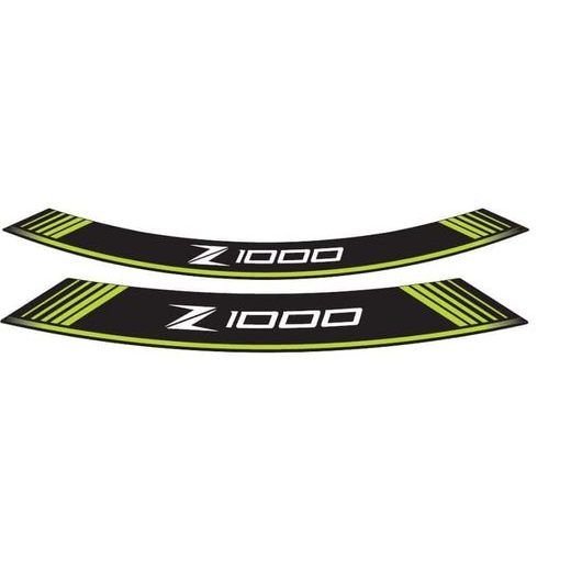 RIM STRIP PUIG Z1000 7590V GREEN SET OF 8 RIM STRIPS