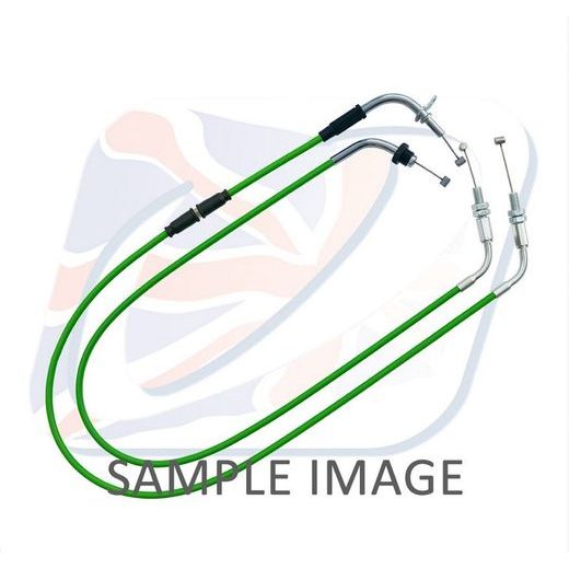 THROTTLE CABLES (PAIR) VENHILL K02-4-108-GR FEATHERLIGHT GREEN