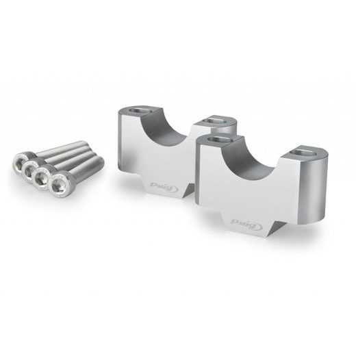 RISERS PUIG 22116P SILVER HEIGHT 30MM, D 29MM