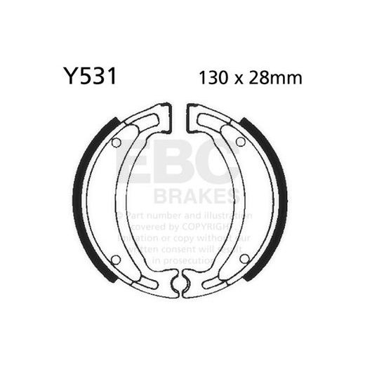 BRAKE SHOE SET EBC Y531 INCLUDINGS SPRINGS