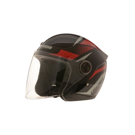 JET HELMET CASSIDA REFLEX BLACK/ RED/ GREY S