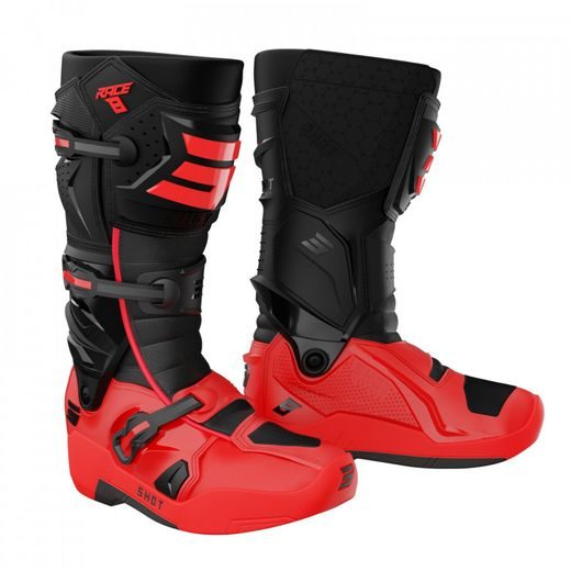 ČIZME SHOT RACE 8 A07-24A1-B05-42 BLACK / RED 42