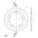REAR ALU SPROCKET SUPERSPROX RAL-744:36-BLK CRNI 36T, 525