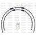 CROSSOVER FRONT BRAKE HOSE KIT VENHILL POWERHOSEPLUS KAW-16001F (2 HOSES IN KIT) CLEAR HOSES, CHROMED FITTINGS