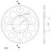 REAR ALU SPROCKET SUPERSPROX RAL-829:47-BLK CRNI 47T, 530