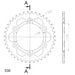 REAR ALU SPROCKET SUPERSPROX RAL-479:39-BLK CRNI 39T, 530