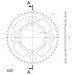 REAR ALU SPROCKET SUPERSPROX RAL-461:50-BLK CRNI
