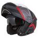 FULL FACE HELMET CASSIDA MODULO 2.0 PROFILE MATT BLACK/ GREY/ RED 2XL