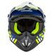 MOTOCROSS HELMET CASSIDA CROSS CUP SONIC JUNIOR MATT BLUE /FLUO YELLOW