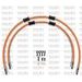 RACE FRONT BRAKE HOSE KIT VENHILL POWERHOSEPLUS SUZ-11020FB-OR (2 HOSES IN KIT) ORANGE HOSES, BLACK FITTINGS