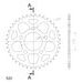 REAR ALU SPROCKET SUPERSPROX RAL-728:40-BLK CRNI 40T, 520